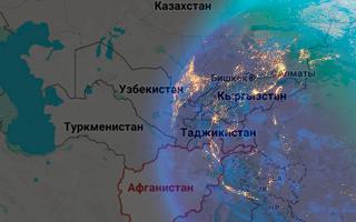 Афганистан и страны Центральной Азии на карте