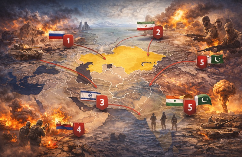 Топ 5 самых опасных конфликтов рядом с Казахстаном: где риск эскалации максимален