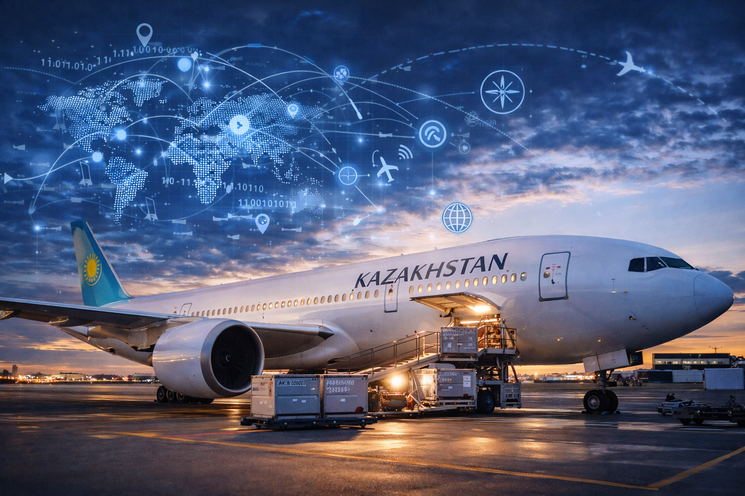 Как цифровые технологии формируют транзитный потенциал авиации Казахстана