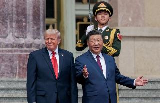 Дональд Трамп и Си Цзиньпин во время переговоров в Пекине